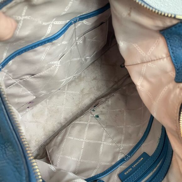 MICHAEL KORS Blue Hobo Nolita Aria Shoulder Bag Fulton Bedford Crossbody - Picture 10 of 11